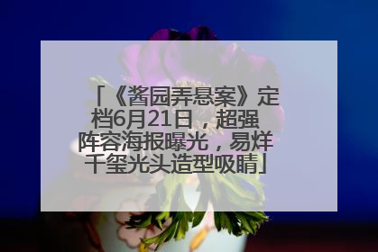 《酱园弄悬案》定档6月21日，超强阵容海报曝光，易烊千玺光头造型吸睛