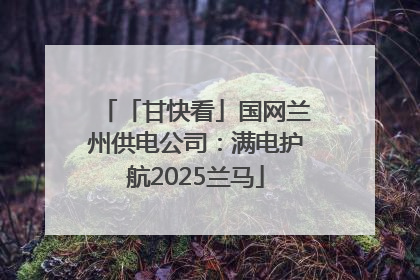 「甘快看」国网兰州供电公司：满电护航2025兰马