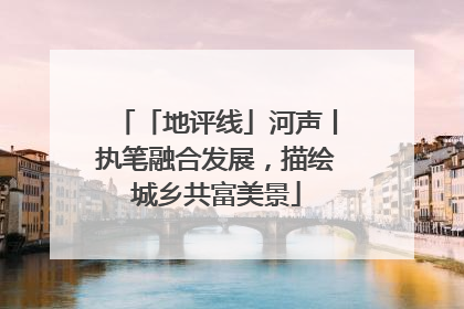 「地评线」河声丨执笔融合发展，描绘城乡共富美景