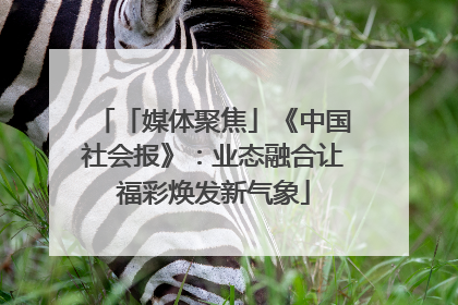 「媒体聚焦」《中国社会报》：业态融合让福彩焕发新气象