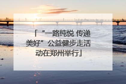 “一路纯悦 传递美好”公益健步走活动在郑州举行