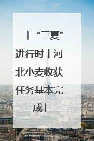 “三夏”进行时丨河北小麦收获任务基本完成