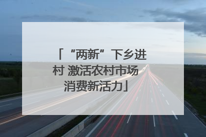 “两新”下乡进村 激活农村市场消费新活力