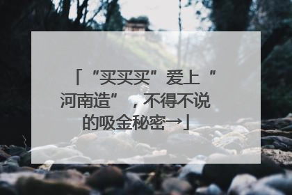 “买买买”爱上“河南造”，不得不说的吸金秘密→