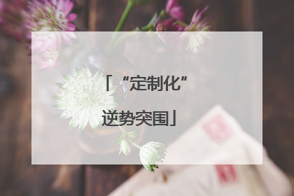 “定制化” 逆势突围
