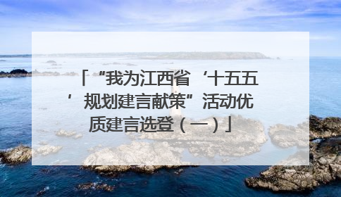 “我为江西省‘十五五’规划建言献策”活动优质建言选登（一）