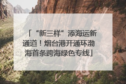 “新三样”添海运新通道！烟台港开通环渤海首条跨海绿色专线