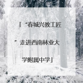 “春城兴教工匠”走进西南林业大学附属中学