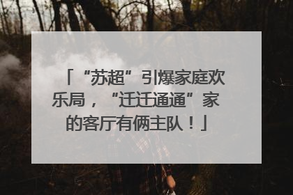 “苏超”引爆家庭欢乐局，“迁迁通通”家的客厅有俩主队！