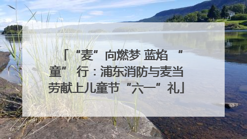 “麦”向燃梦 蓝焰 “童” 行：浦东消防与麦当劳献上儿童节“六一”礼