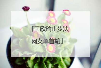 王欣瑜止步法网女单首轮