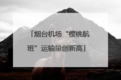 烟台机场“樱桃航班”运输量创新高