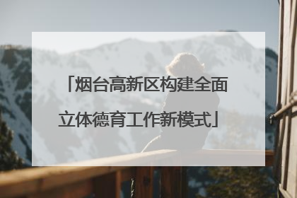 烟台高新区构建全面立体德育工作新模式