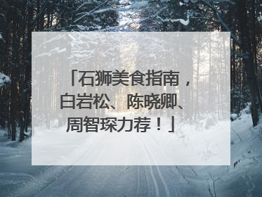 石狮美食指南，白岩松、陈晓卿、周智琛力荐！