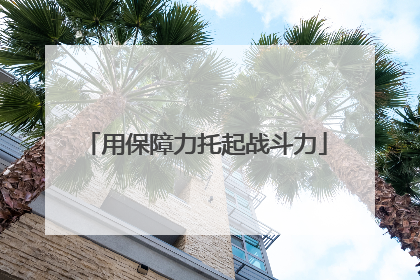 用保障力托起战斗力