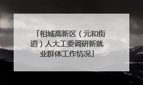 相城高新区（元和街道）人大工委调研新就业群体工作情况