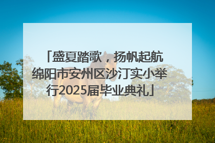 盛夏踏歌，扬帆起航 绵阳市安州区沙汀实小举行2025届毕业典礼