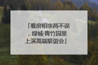 看房相亲两不误，绿城·青竹园里上演高端联谊会