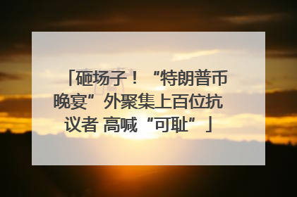 砸场子！“特朗普币晚宴”外聚集上百位抗议者 高喊“可耻”