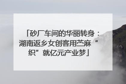砂厂车间的华丽转身：湖南返乡女创客用苎麻“织”就亿元产业梦