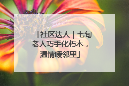 社区达人｜七旬老人巧手化朽木，温情暖邻里