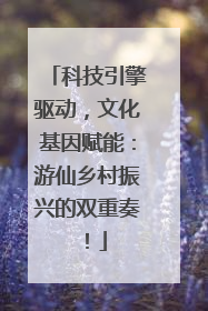 科技引擎驱动，文化基因赋能：游仙乡村振兴的双重奏！