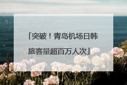 突破！青岛机场日韩旅客量超百万人次