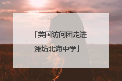 美国访问团走进潍坊北海中学