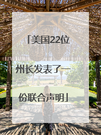 美国22位州长发表了一份联合声明