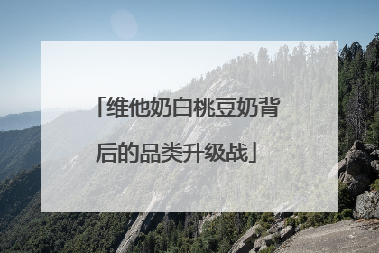 维他奶白桃豆奶背后的品类升级战