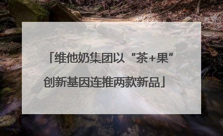 维他奶集团以“茶+果”创新基因连推两款新品