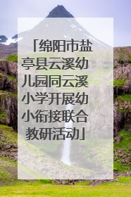 绵阳市盐亭县云溪幼儿园同云溪小学开展幼小衔接联合教研活动