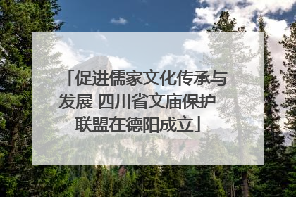 促进儒家文化传承与发展 四川省文庙保护联盟在德阳成立
