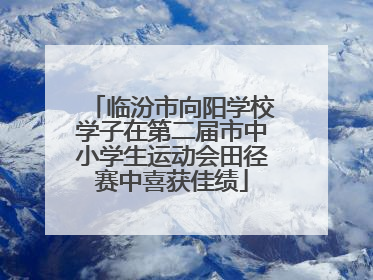 临汾市向阳学校学子在第二届市中小学生运动会田径赛中喜获佳绩