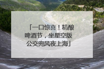 一口惊喜！精酿啤酒节，坐星空版公交兜风夜上海