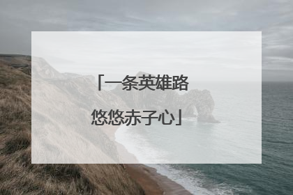 一条英雄路 悠悠赤子心