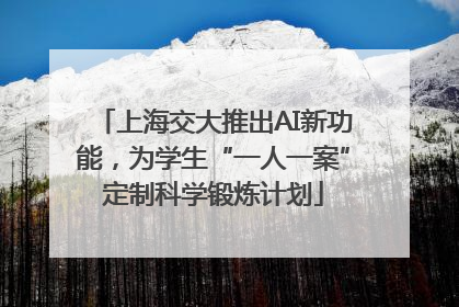 上海交大推出AI新功能，为学生“一人一案”定制科学锻炼计划