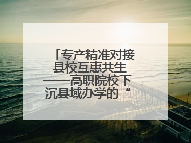 专产精准对接 县校互惠共生——高职院校下沉县域办学的“浙工商”经验