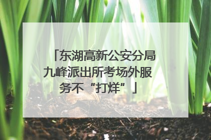 东湖高新公安分局九峰派出所考场外服务不“打烊”