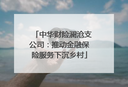 中华财险澜沧支公司：推动金融保险服务下沉乡村