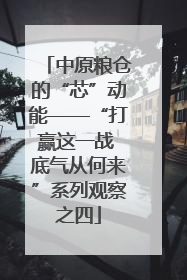 中原粮仓的“芯”动能——“打赢这一战 底气从何来”系列观察之四