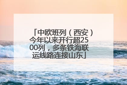中欧班列（西安）今年以来开行超2500列，多条铁海联运线路连接山东