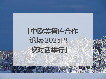 中欧美智库合作论坛·2025巴黎对话举行