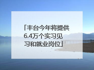 丰台今年将提供6.4万个实习见习和就业岗位
