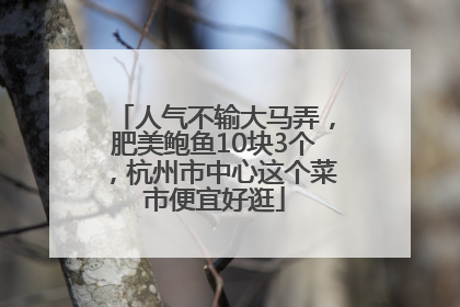 人气不输大马弄，肥美鲍鱼10块3个，杭州市中心这个菜市便宜好逛