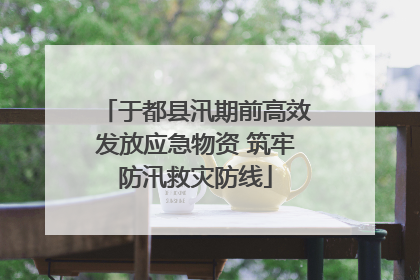 于都县汛期前高效发放应急物资 筑牢防汛救灾防线