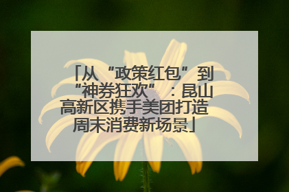 从“政策红包”到“神券狂欢”：昆山高新区携手美团打造周末消费新场景