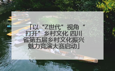 以“Z世代”视角“打开”乡村文化 四川省第五届乡村文化振兴魅力竞演大赛启动