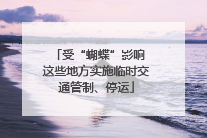 受“蝴蝶”影响 这些地方实施临时交通管制、停运