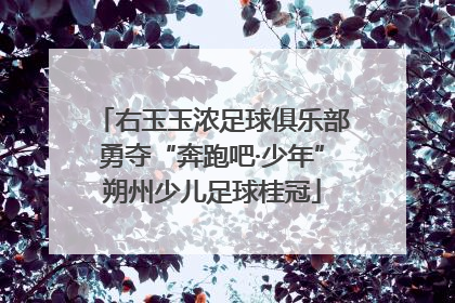 右玉玉浓足球俱乐部勇夺“奔跑吧·少年”朔州少儿足球桂冠